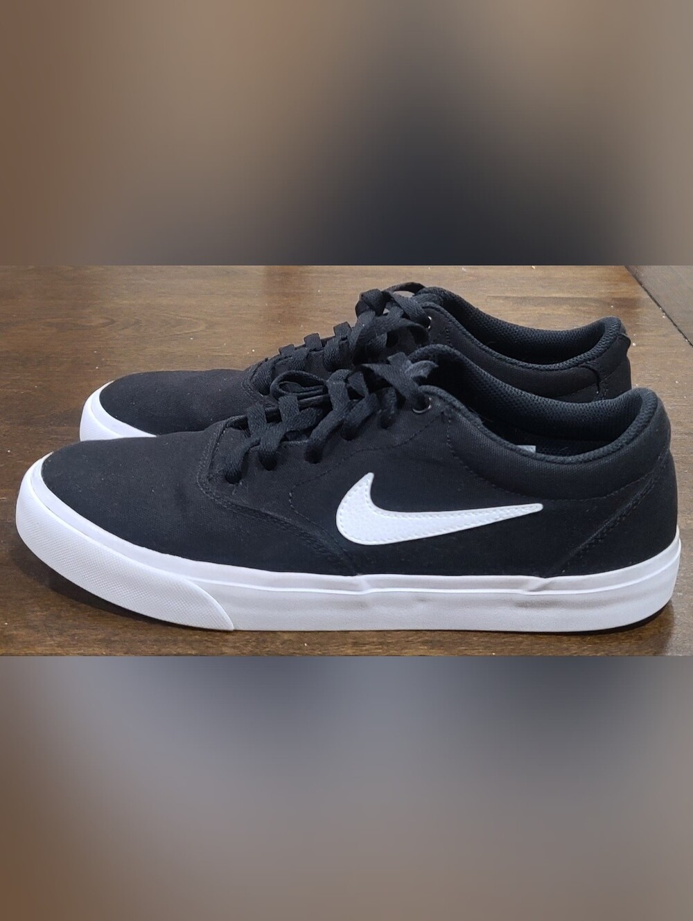 Nike Charge Canvas Black White Skate Shoe Men's